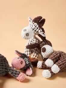 PETSIN 內部有BB聲音和抗咬材料的驢形毛絨玩具狗 - 彩色 - 查看 3