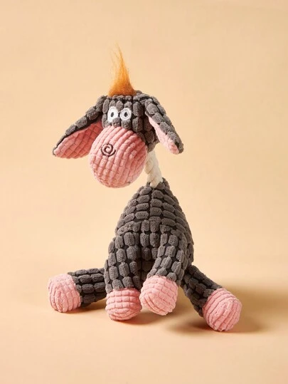 PETSIN 內部有BB聲音和抗咬材料的驢形毛絨玩具狗