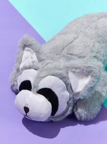 PETSIN Raccoon Shaped Plush Dog Lover And Dog Mom Love Toy With Feeding Function, Sound And Bite Resistant For Company And Soothing