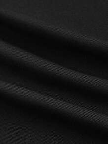 SHEIN ICON Y2k Pink Leopard Print Spliced Fold-Over Waist Flare Pants With Super Low Rise - Black - View 4