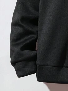 SHEIN Leap Crew Conjunto de 2 piezas con sudadera con capucha y pantalones flojos de franela con gráfico de bola que brilla en la oscuridad, adecuado para ropa deportiva casual y abrigado, para niños preadolescentes