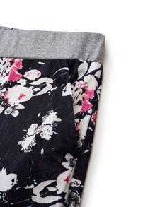 SHEIN LUNE Plus Size Women's Simple Daily Printed Tie Pants (Random Print) - Multicolor - View 5