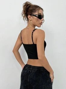 Flirla Top de verano para mujer con estampado de leopardo tejido, recortado y ajustado con decoración de lazo y contraste de estampado de leopardo
