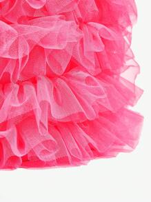 SHEIN ICON 女士手提包，时尚，个性，甜美酷炫女孩，Y2K，网眼，蕾丝，亮粉色，有趣，学院风，可爱，适合约会，派对，生日，晚会，情人节约会之夜 - 玫紅色 - 查看 4