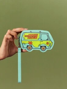 SCOOBY-DOO X SHEIN 1 Pc Cute Style Minimalist Asymmetric Coin Purse For Daily Use,Vacation, Bag Charm - Green - View 3