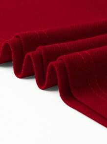 Manfinity Homme Men's Simple Printed Turn-Down Collar Short-Sleeve Polo Shirt - Burgundy - View 3