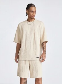 Manfinity VCAY Men's Loose Fit Round Neck Short Sleeve T-Shirt, Suitable For Summer