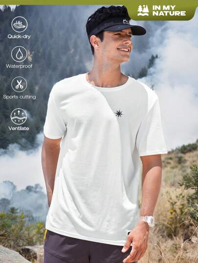 In My Nature 男士戶外休閒圖案短袖圓領時尚T恤