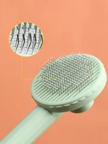 PETSIN 1入組不鏽鋼寵物梳，綠色脫毛美容刷，具有按摩功能，適用於貓咪 - 綠色 - 查看 5