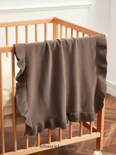 Plain And Simple Knitted Baby Blanket For Daily Use Love Valentine