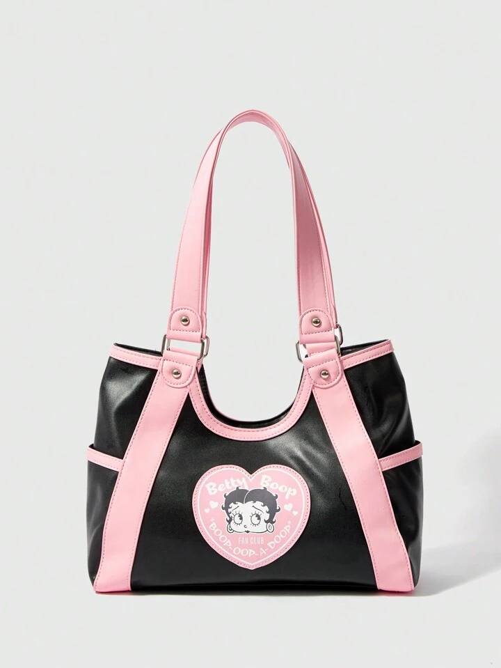 Our Betty Boop | ROMWE Casual Color-Block Heart & Cartoon Figure