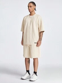 Manfinity VCAY Men's Loose Fit Round Neck Short Sleeve T-Shirt, Suitable For Summer