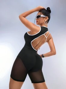 Innovista Women Colorblock Camisole Sports Jumpsuits,Yoga ,Gym,Biker Shorts,Spandex Shorts ,Hollow Out Romper, Sexy Curve,3D Cutting Design,Romper For Woman,Music Festival,Hollow Out Romper,Black,With Remove Cup,Jumpsuits For Woman,Going Out Jumpsuit,Festival,Overall,Romper,Colorblock,Jumpsuit Overall ,Jumpsuit Overall ,Jumpsuit For Woman