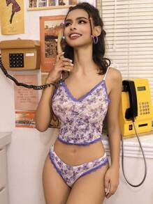 2 件女士蕾丝无钢圈文胸，内衣 - 彩色 - 查看 4