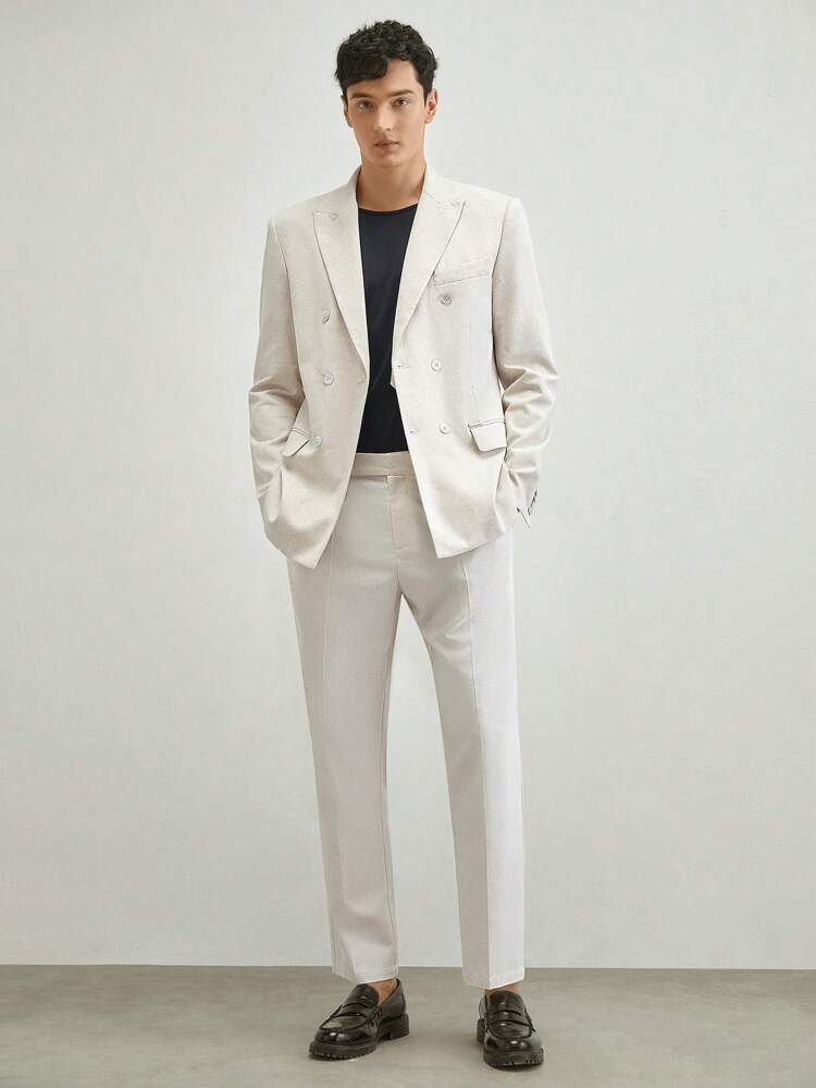 Men's Woven Casual Long Sleeve Blazer Jacket, Suitable For Spring And Autumn Seasons, For Fall Winter