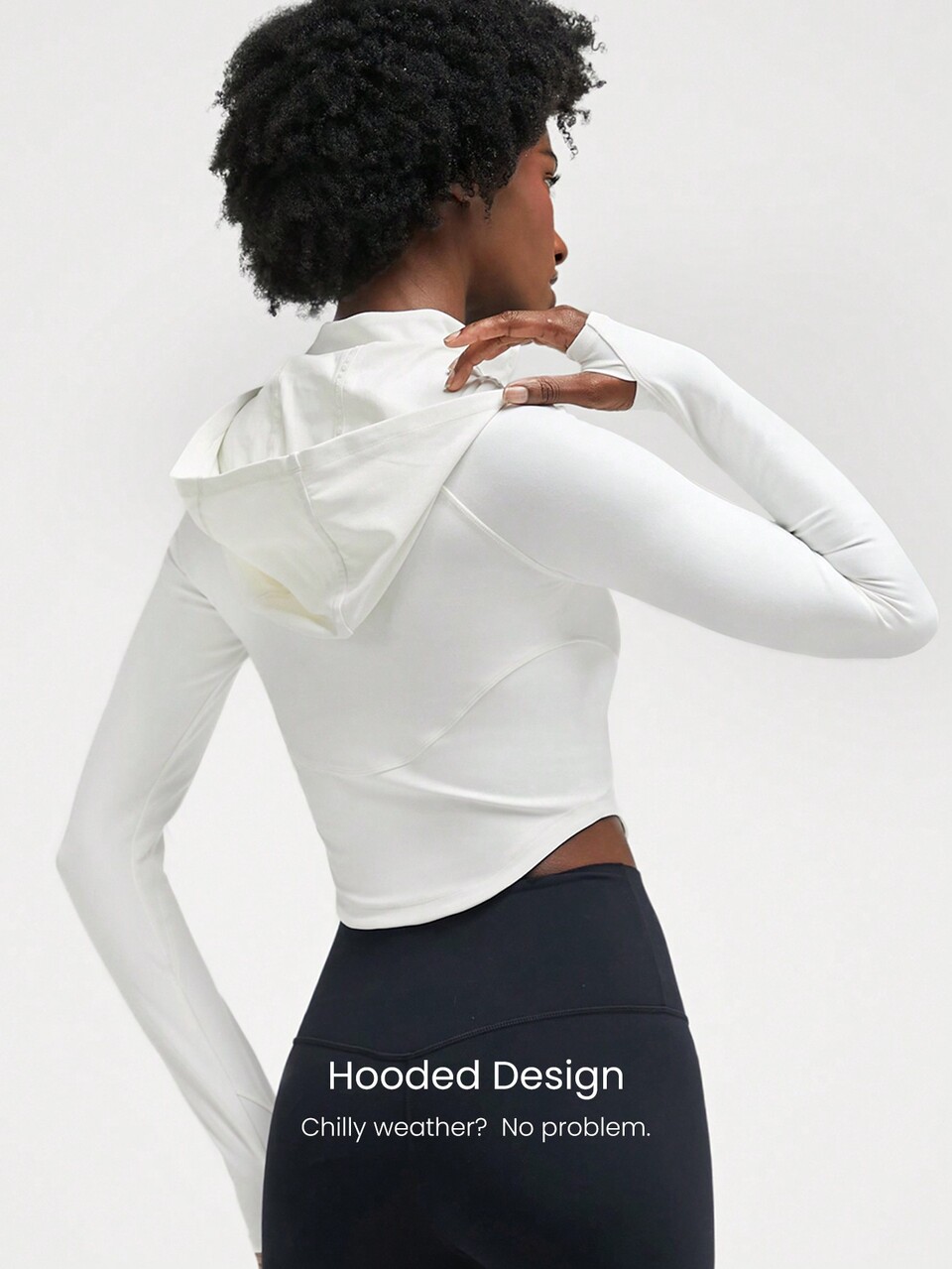 Giubbotto Con Zip Aderente Con Orlo Curvo, Marca Featherfit™