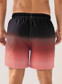 Manfinity Swimmode Men's Printed Drawstring Casual Beach Shorts For Holiday Outfits - Multicolor - View 2