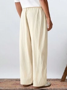 Manfinity RebelGame Quần dài co giãn chân thẳng thời trang dành cho nam giới để mặc hàng ngày - Màu be - Xem 2