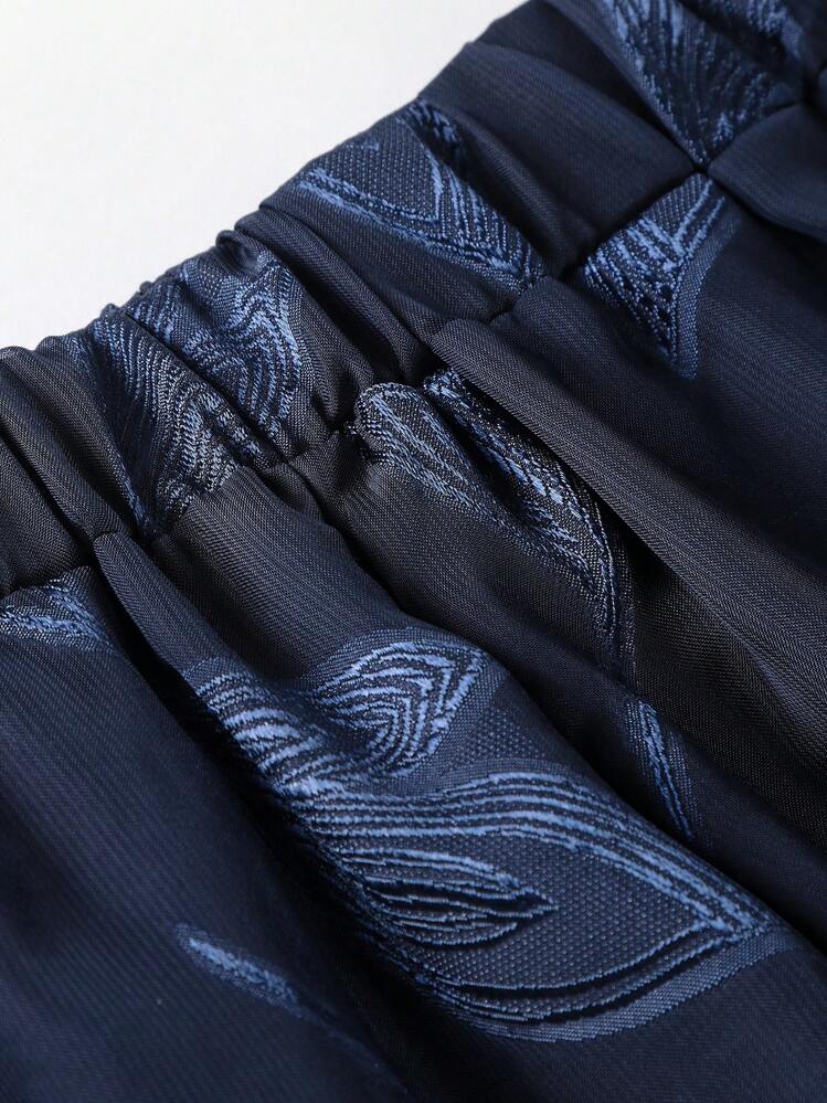 Modelyn Falda estampada all over de talla grande, casual y de vacaciones, perfecta para citas, fiestas, playa, vacaciones, bodas, cócteles y uso diario casual. Ideal para primavera/verano/otoño - Azul Marino - Añade 6