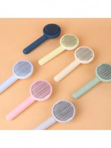 PETSIN 1入組不鏽鋼寵物梳，綠色脫毛美容刷，具有按摩功能，適用於貓咪 - 綠色 - 查看 7