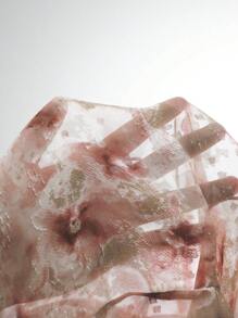 Modelyn 女士優雅花卉印花V領長袖襯衫 - 彩色 - 查看 7