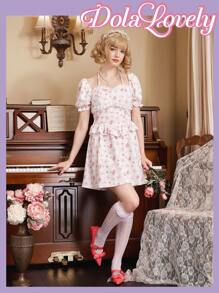 Dola Lovely Women's New Cute And Sweet Pink High-Heeled Leather Shoes With Pointed Toes For Christmas And New Year Holiday Vibe Fall And Winter Valentines