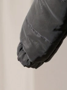 SHEIN Áo khoác đệm dài tay có cổ đứng kiểu dáng đơn giản bằng laser dành cho bé gái - Nhiều màu - Xem 6