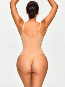 SHEIN Shape Seamless Shapewear Bodysuit, Body Shaper, Tummy Waist Control Bust & Butt Lifter With Adjustable Straps
