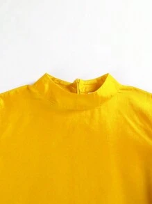 纯色优雅灯笼袖长裙正式晚会舞会婚礼宾客礼服，适合毕业典礼、晚宴派对礼服