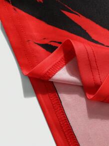 Manfinity LEGND 男士圆领骷髅印花休闲夏季短袖T恤，万圣节服装 - 彩色 - 查看 6