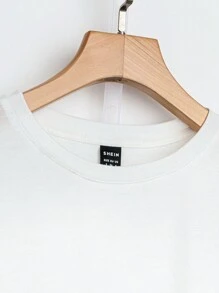 SHEIN LUNE 休閒簡約櫻桃印花寬鬆無袖女背心適合夏季 - 白色 - 查看 6