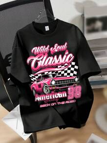 Sparklyn Comfy Teen Girls' All-Match T-Shirt, Loose Fit, Suitable For Daily Or Home Wearing - Black - View 3