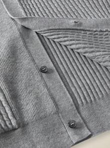 Manfinity VCAY 男式纽扣前短袖休闲衬衫，带口袋，常春藤风格，开学季，秋冬