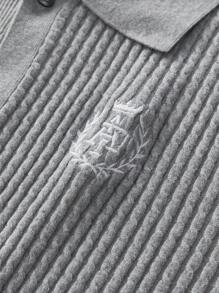 Manfinity VCAY 男式纽扣前短袖休闲衬衫，带口袋，常春藤风格，开学季，秋冬