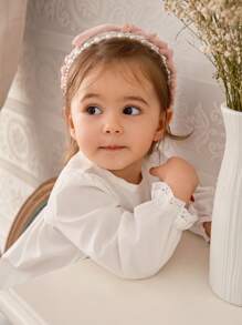 Souflis Souflis Einfaches Tageskleid für Baby-Mädchen mit Blumendekoration - Weiss - Übersicht 3