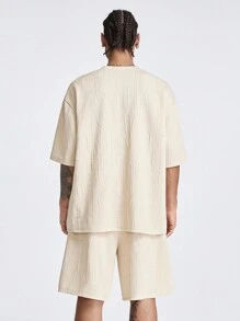 Manfinity VCAY Men's Loose Fit Round Neck Short Sleeve T-Shirt, Suitable For Summer