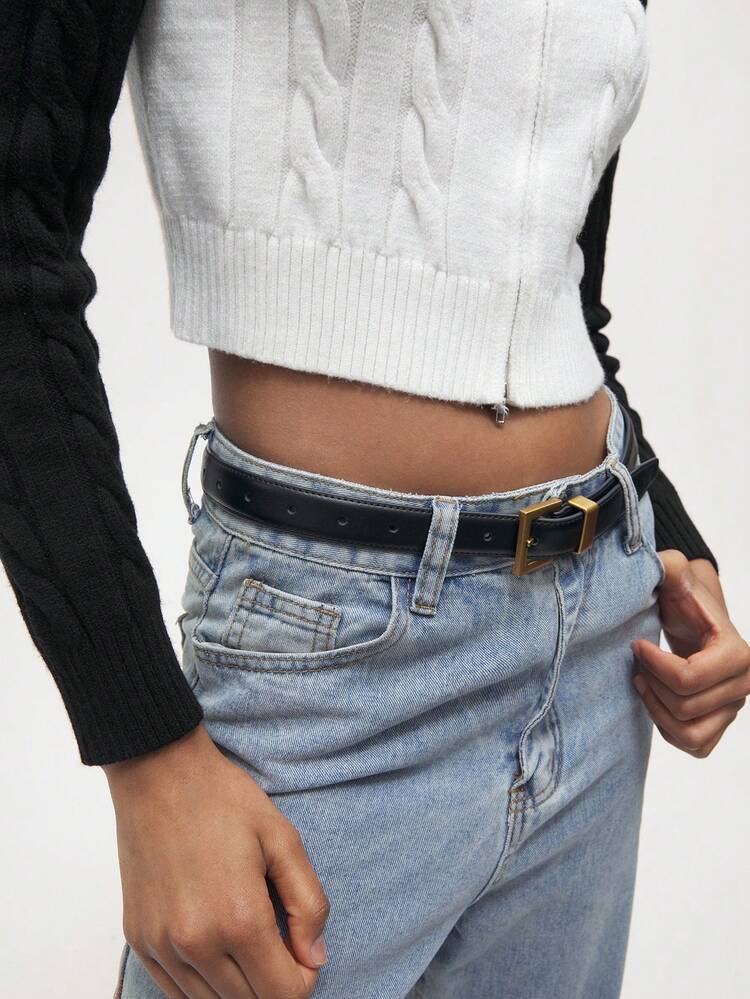 SHEIN Maija Color Block Lady's Lapel Casual Cardigan