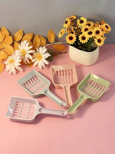 PETSIN 寵物貓砂鏟，用於清理貓砂盒，可選擇多種顏色，豆腐網格中空設計