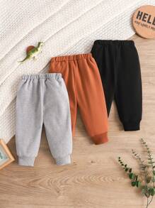 3 cái/bộ Quần dài in hình khủng long cho bé trai, mùa thu - Nhiều màu - Xem 2