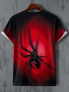 Manfinity LEGND Nam Plus Size In Đơn Giản Cổ Tròn Tay Ngắn, Áo Phông Họa Tiết Màu Đỏ Mùa Hè - Nhiều màu - Xem 2