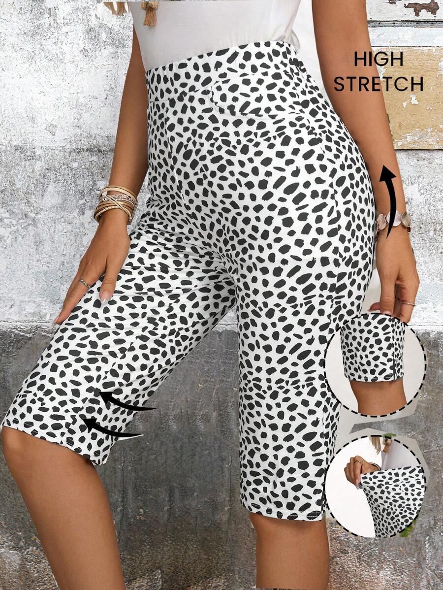 EMERY ROSE Women's Leopard Print Leggings, Summer - Multicolor - View 1