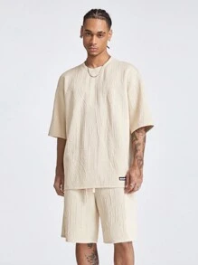 Manfinity VCAY Men's Loose Fit Round Neck Short Sleeve T-Shirt, Suitable For Summer