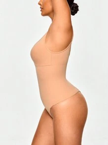 SHEIN Shape Seamless Shapewear Bodysuit, Body Shaper, Tummy Waist Control Bust & Butt Lifter With Adjustable Straps