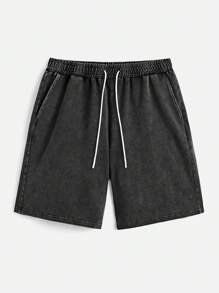 Manfinity VCAY Men's Loose Fit Sleeveless Round Neck Tank Top With English Letter Print, Suitable For Summer - Dark Grey - View 7