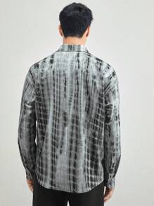 AKNOTIC Business Casual Men's Woven Stand Collar Long Sleeve Casual Shirt, Suitable For Summer