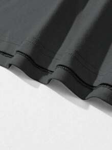 男士修身休闲圆领T恤 - 深灰色 - 查看 4