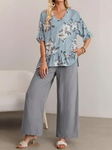 EMERY ROSE 夏季套装女士两件套教师装 - 彩色 - 查看 5