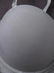 Women's Solid Color Spaghetti Strap Bra, 3pcs/Set - Multicolor - View 4