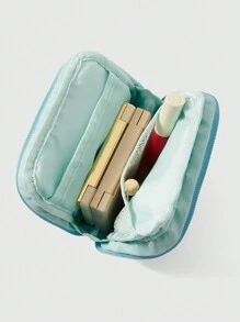 victorhenrique Bolsa de cosméticos portátil com desenho de rosto sorridente, grande capacidade e material grosso, estilo 596405 - Multicolorido - Visão 2