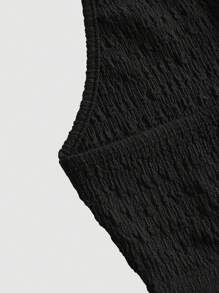 SHEIN MOD Einfarbiges Neckholder Top mit bunter Perlenverzierung